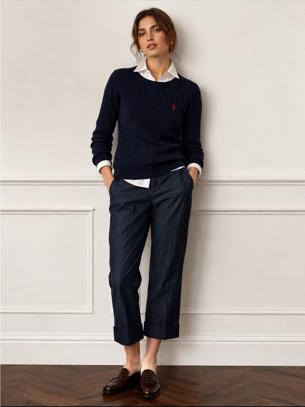 Vince Women’s Black Cropped Cuffed Cotton Pants Size 2
